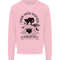Join Our Coven Funny Halloween Cat Mens Sweatshirt Jumper Light Pink