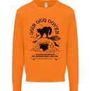 Join Our Coven Funny Halloween Cat Mens Sweatshirt Jumper Orange