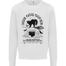 Join Our Coven Funny Halloween Cat Mens Sweatshirt Jumper White