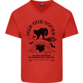 Join Our Coven Funny Halloween Cat Mens V-Neck Cotton T-Shirt Red