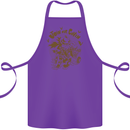 Join Our Coven Funny Halloween Pumpkin Cotton Apron 100% Organic Purple