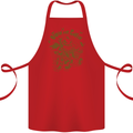Join Our Coven Funny Halloween Pumpkin Cotton Apron 100% Organic Red
