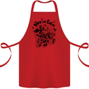 Join Our Coven Funny Halloween Pumpkin Cotton Apron 100% Organic Red