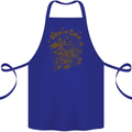 Join Our Coven Funny Halloween Pumpkin Cotton Apron 100% Organic Royal Blue