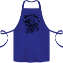 Join Our Coven Funny Halloween Pumpkin Cotton Apron 100% Organic Royal Blue