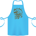 Join Our Coven Funny Halloween Pumpkin Cotton Apron 100% Organic Turquoise