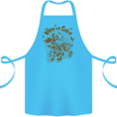 Join Our Coven Funny Halloween Pumpkin Cotton Apron 100% Organic Turquoise
