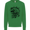 Join Our Coven Funny Halloween Pumpkin Kids Sweatshirt Jumper Irish Green