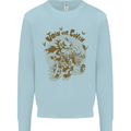 Join Our Coven Funny Halloween Pumpkin Kids Sweatshirt Jumper Light Blue