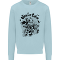 Join Our Coven Funny Halloween Pumpkin Kids Sweatshirt Jumper Light Blue