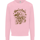 Join Our Coven Funny Halloween Pumpkin Kids Sweatshirt Jumper Light Pink