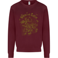 Join Our Coven Funny Halloween Pumpkin Kids Sweatshirt Jumper Maroon