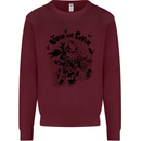 Join Our Coven Funny Halloween Pumpkin Kids Sweatshirt Jumper Maroon