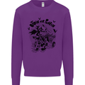Join Our Coven Funny Halloween Pumpkin Kids Sweatshirt Jumper Purple
