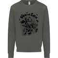 Join Our Coven Funny Halloween Pumpkin Kids Sweatshirt Jumper Storm Grey