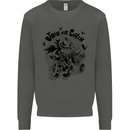 Join Our Coven Funny Halloween Pumpkin Kids Sweatshirt Jumper Storm Grey