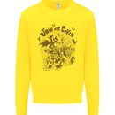 Join Our Coven Funny Halloween Pumpkin Kids Sweatshirt Jumper Yellow
