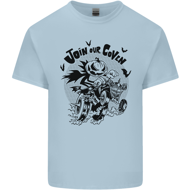 Join Our Coven Funny Halloween Pumpkin Kids T-Shirt Childrens Light Blue