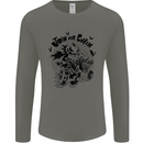 Join Our Coven Funny Halloween Pumpkin Mens Long Sleeve T-Shirt Charcoal