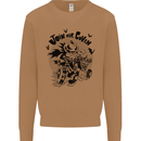 Join Our Coven Funny Halloween Pumpkin Mens Sweatshirt Jumper Caramel Latte