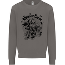 Join Our Coven Funny Halloween Pumpkin Mens Sweatshirt Jumper Charcoal