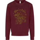 Join Our Coven Funny Halloween Pumpkin Mens Sweatshirt Jumper Maroon