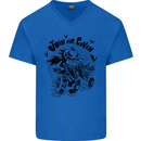 Join Our Coven Funny Halloween Pumpkin Mens V-Neck Cotton T-Shirt Royal Blue