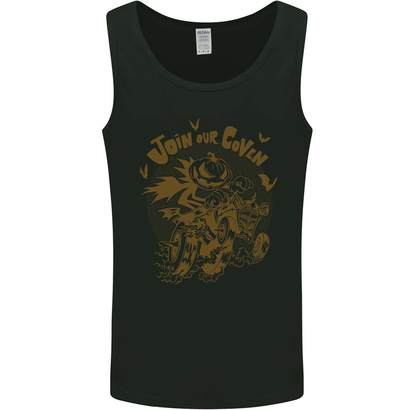 Join Our Coven Funny Halloween Pumpkin Mens Vest Tank Top Black