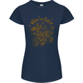 Join Our Coven Funny Halloween Pumpkin Womens Petite Cut T-Shirt Navy Blue