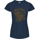Join Our Coven Funny Halloween Pumpkin Womens Petite Cut T-Shirt Navy Blue