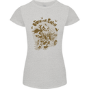 Join Our Coven Funny Halloween Pumpkin Womens Petite Cut T-Shirt Sports Grey