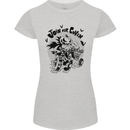Join Our Coven Funny Halloween Pumpkin Womens Petite Cut T-Shirt Sports Grey