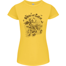 Join Our Coven Funny Halloween Pumpkin Womens Petite Cut T-Shirt Yellow