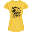 Join Our Coven Funny Halloween Pumpkin Womens Petite Cut T-Shirt Yellow