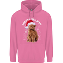 Joyful Season Christmas Funny Cat Xmas Childrens Kids Hoodie Azalea