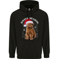 Joyful Season Christmas Funny Cat Xmas Childrens Kids Hoodie Black