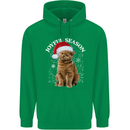 Joyful Season Christmas Funny Cat Xmas Childrens Kids Hoodie Irish Green