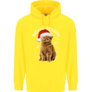 Joyful Season Christmas Funny Cat Xmas Childrens Kids Hoodie Yellow