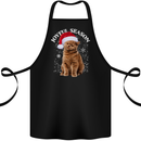 Joyful Season Christmas Funny Cat Xmas Cotton Apron 100% Organic Black