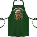 Joyful Season Christmas Funny Cat Xmas Cotton Apron 100% Organic Forest Green