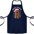 Joyful Season Christmas Funny Cat Xmas Cotton Apron 100% Organic Navy Blue
