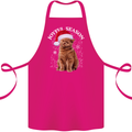 Joyful Season Christmas Funny Cat Xmas Cotton Apron 100% Organic Pink