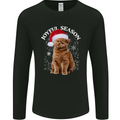 Joyful Season Christmas Funny Cat Xmas Mens Long Sleeve T-Shirt Black