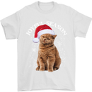 Joyful Season Christmas Funny Cat Xmas Mens T-Shirt 100% Cotton White