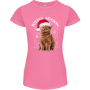 Joyful Season Christmas Funny Cat Xmas Womens Petite Cut T-Shirt Azalea