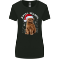 Joyful Season Christmas Funny Cat Xmas Womens Wider Cut T-Shirt Black