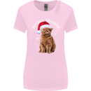 Joyful Season Christmas Funny Cat Xmas Womens Wider Cut T-Shirt Light Pink