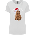 Joyful Season Christmas Funny Cat Xmas Womens Wider Cut T-Shirt White