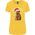 Joyful Season Christmas Funny Cat Xmas Womens Wider Cut T-Shirt Yellow