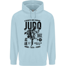 Judo Strength and Courage Martial Arts MMA Childrens Kids Hoodie Light Blue